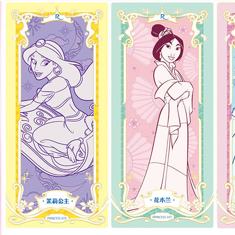 Disney Princess Snow White Cards, juego de mesa Original, fantasía rara, Flash completo SSR GR, marcapáginas favorito, regalo de Navidad para niños