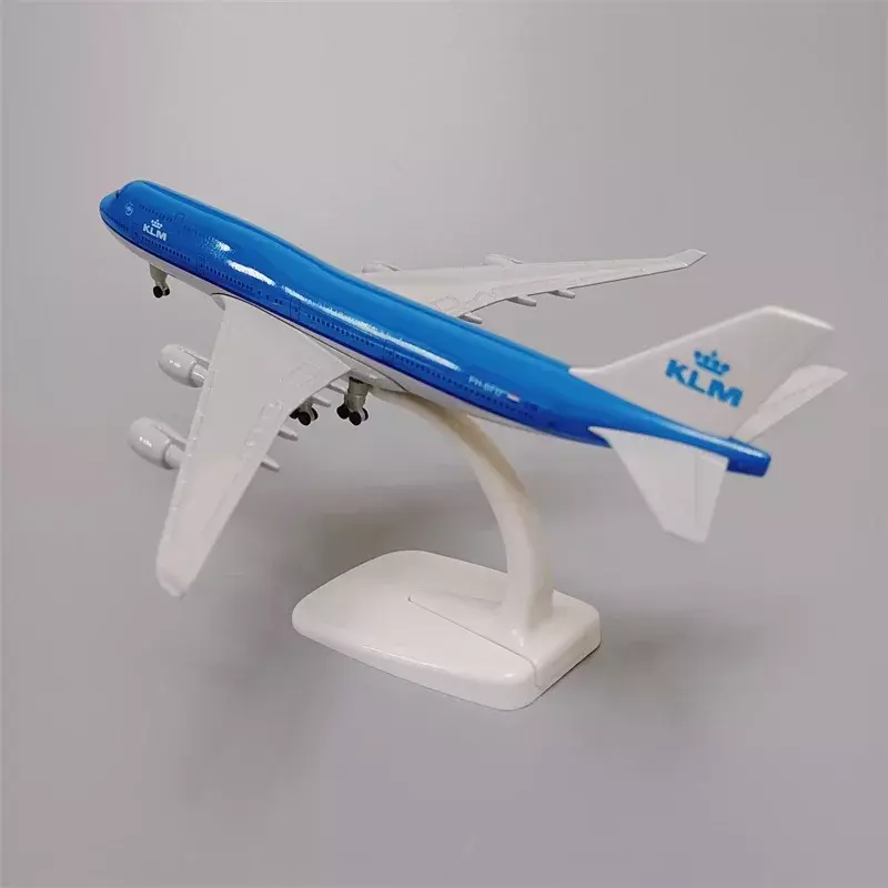 20cm lega metallo aria paesi bassi compagnie aeree KLM Boeing 747 B747 modello di aereo Airways modello di aereo W ruote carrelli di atterraggio aerei