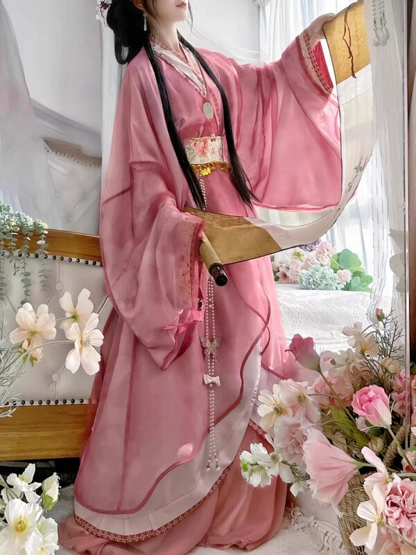 Pakaian Han wanita Cina bordir bermotif Set lengkap