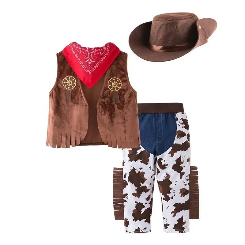 Umorden Fantasia Purim Halloween Costumes for Baby Toddler Kids Child Boys Cow Boy Cowboy Costume Party Fancy Dress
