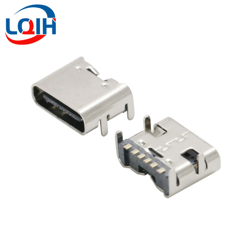 Type C USB 3.1 2 6 14 16 24 Pin Connector Type-C Socket SMD DIP Female Jack For PCB High Current Charging Port Transfer Data