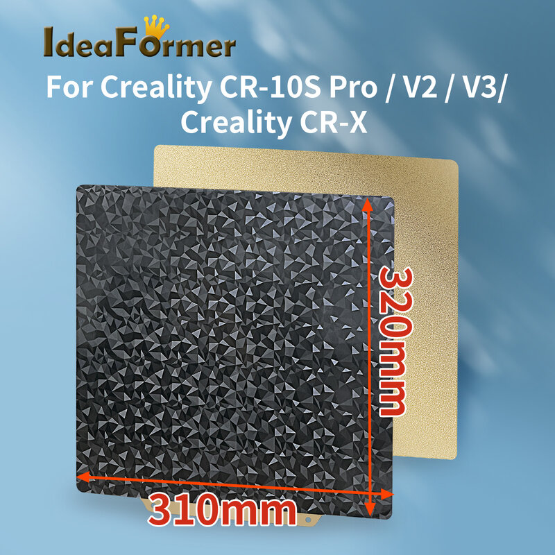 310x320mm blacha PEO dla endera 3 Max dwustronna sprężyna blacha stalowa magnetyczna płyta do zabudowy PEI dla CR-10 V2 CR-10 Smart PEO Plate