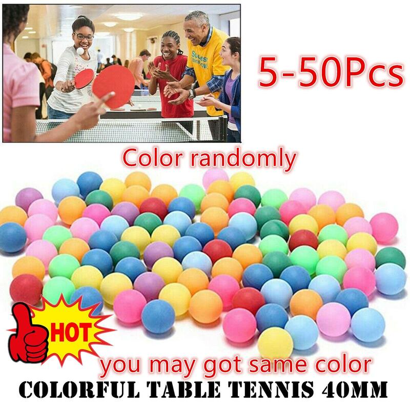 Pelotas de tenis de mesa de colores, 5/10/25/50 piezas, entretenimiento para publicidad de juegos, accesorio para juegos, 40mm