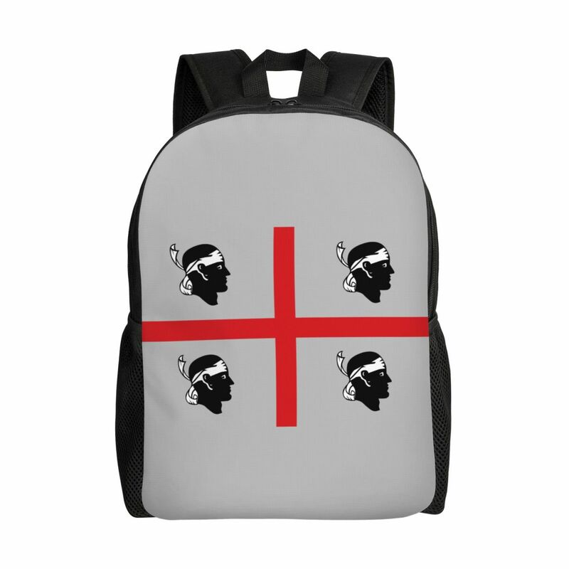 Personalized Flag Of Sardinia Backpacks Men Women Basic Bookbag for School College Italy Sardegna Mori Bags