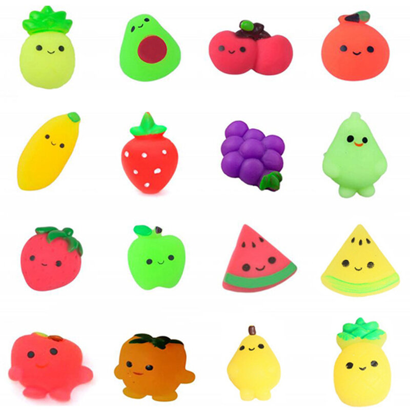 5-50 pces kawaii squishies mochi frutas anima brinquedos squishy para crianças anti-stress bola squeeze festa de alívio do estresse brinquedos para o aniversário