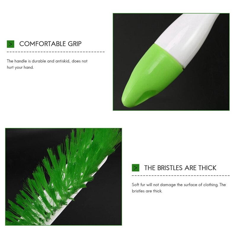 Bed Sheets Debris Cleaning Brush Soft Bristle Clothes Desk Sofa Duster Small Particles Hair Remover (Green)