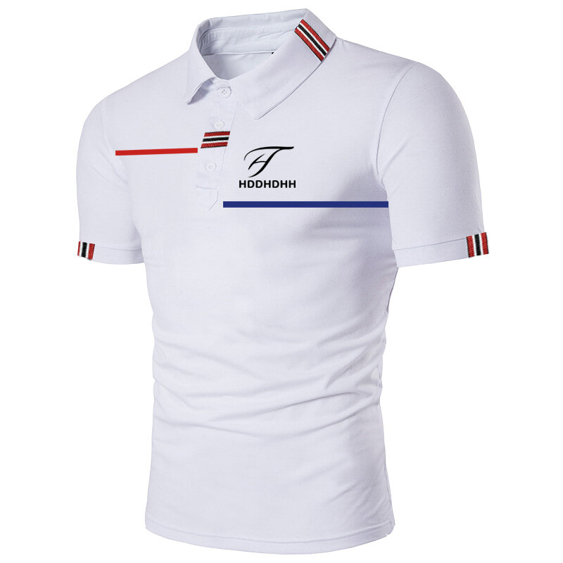 Hddhdhh Marke Druck Polos hirt lässig einfarbig T-Shirt Herren atmungsaktives Golf T-Shirt