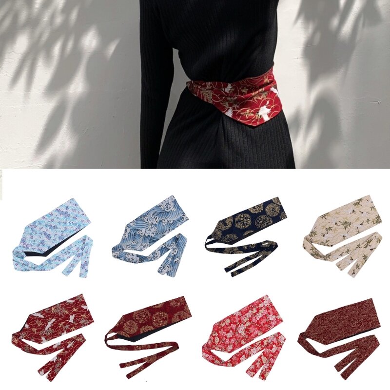 Y1UB – Corset à japonais, Vintage, ceinture, large, accessoires pour robe, chemise, manteau, ceinture