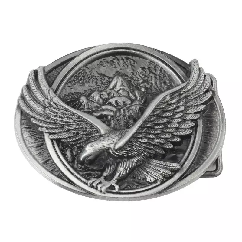 Hebilla de cinturón de águila calva, accesorios de cinturón hechos a mano, pretina artesanal, estilo vaquero occidental, Rock, K43