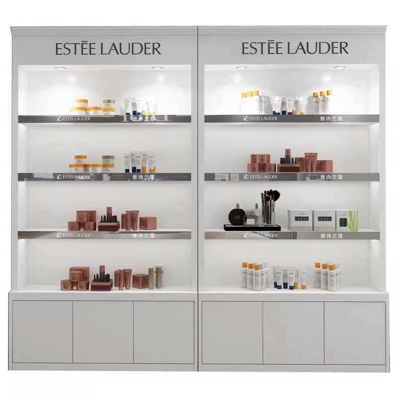 MDF Display Cosmetic Jar, Face Skin Display Showcase, Produtos de materiais principais, Vendas altas, Personalizado
