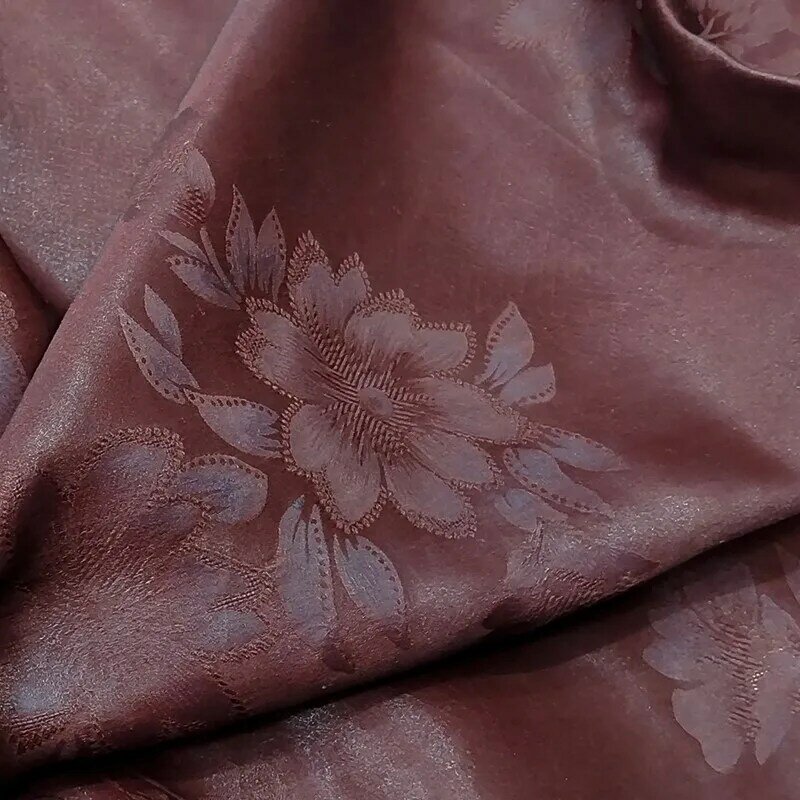 Cheongsam-falda de camisa de tela de Color sólido de seda de morera 100%, flor rosa, 30 M, nuevo