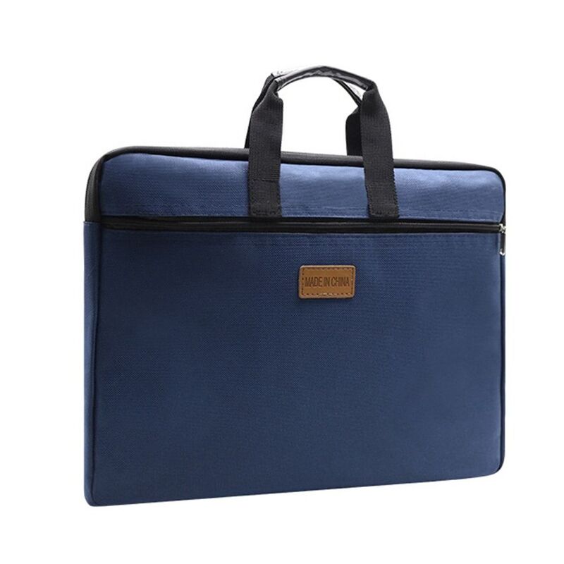 Portátil Multi-Layer File Bag, Pasta de arquivo A4, Oxford Cloth, Zipper Documents Bag, Business Briefcase, Laptop Storage Bag