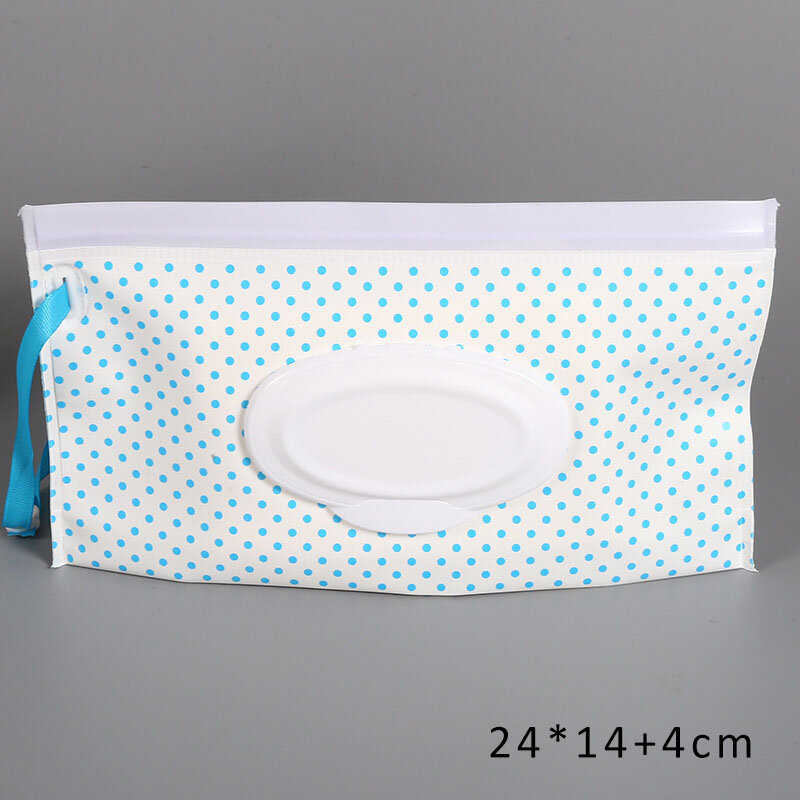EVA Baby Wet Wipe Pouch Cute Snap-Strap riutilizzabile Wet Wipes Bag Flip Cover Tissue Box Outdoor utile accessorio per passeggino