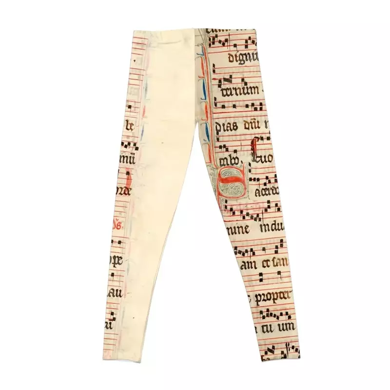 Legging Médiéval avec Notes de Musique Illuminées pour Femme, Pantalon de dehors, de Fitness, Sarouel