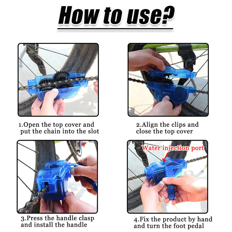 Chain Cleaner Cleaning Bicycle 3D Chain Brush Wash Tool Set MTB Bike Protection Oil Bike Chain for Mountain Bicycle Accessories