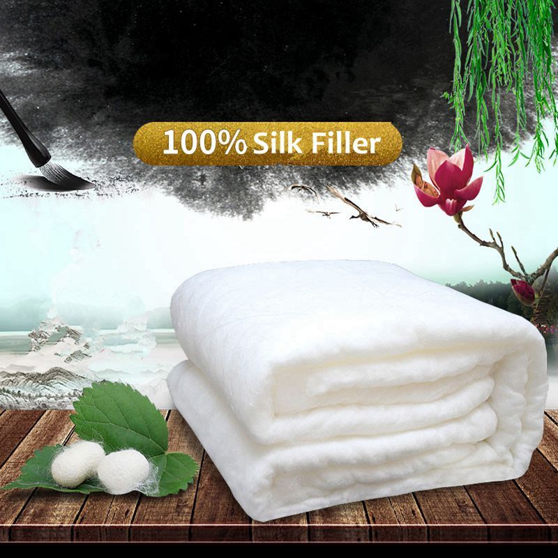 لحاف حريرية صيني عالي الجودة للأعمال اليدوية المعزون الحرير التوت 100% بطانيات حريرية مملوءة بالحرير غطاء قطني مريح