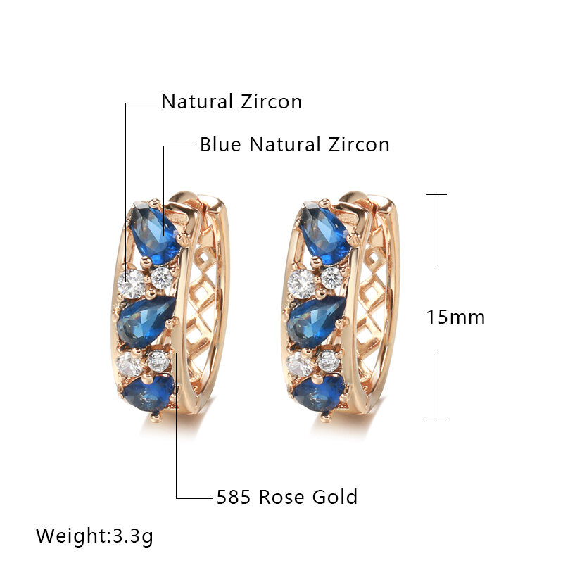 SYOUJYO orecchini pendenti con zirconi cubici rossi per le donne Luxury 585 Color oro OL Crystal Jewelry Gifts