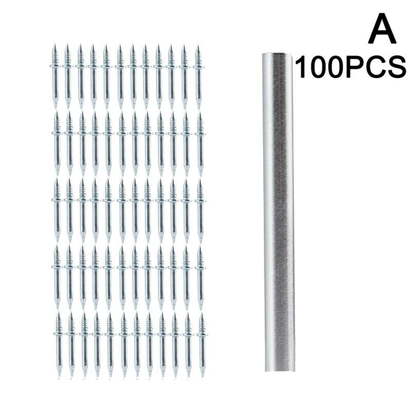 200pcs Double-Head Skirting Thread Seamless Nail Skirting Line Without Marks Nail Invisible Security Screws Special Hidden Nails