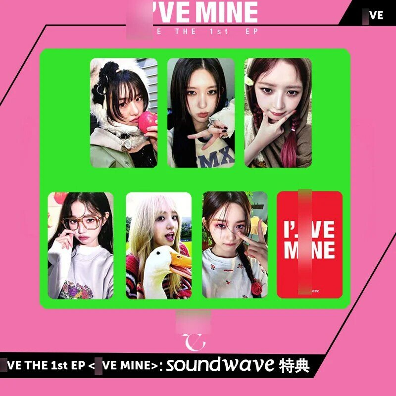 6pc KPOP IVE Album i MINE SW BEATROAD LOMOcard Eleven Girl Group Rei auricolari Yujin WonYoung GAEUL Gift cartolina Photo Card