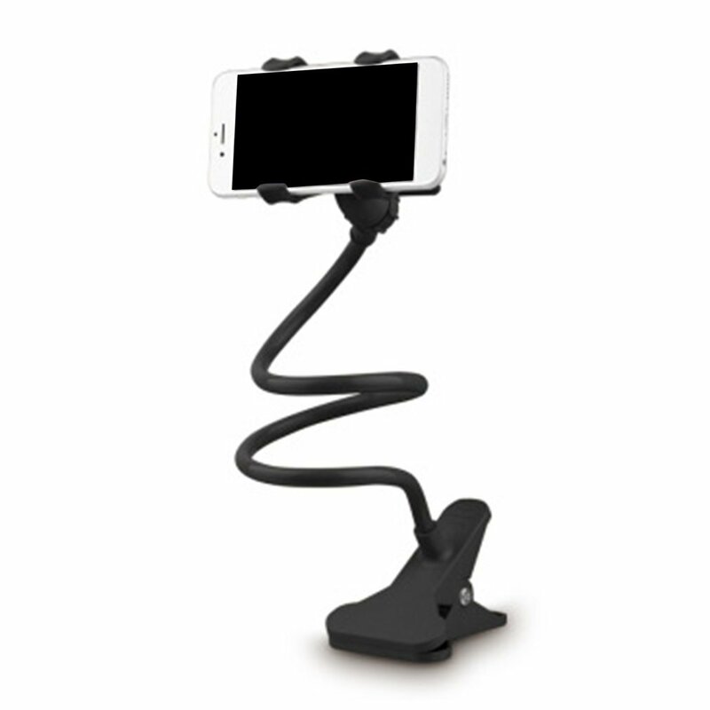 Practical Flexible 360 Rotation Clip Mobile Cell Phone Holder Lazy Bed Desktop Bracket Mount Stand Universal Phone Clip Holder
