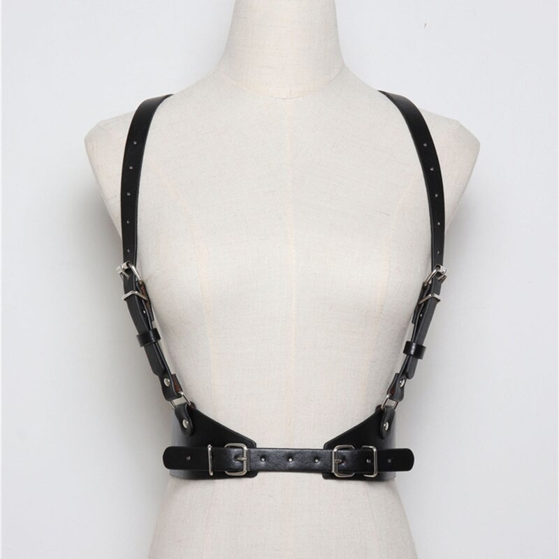 Push UpCorset hauts Steampunk ceinture porte-jarretelles Punk cuir harnais ceinture