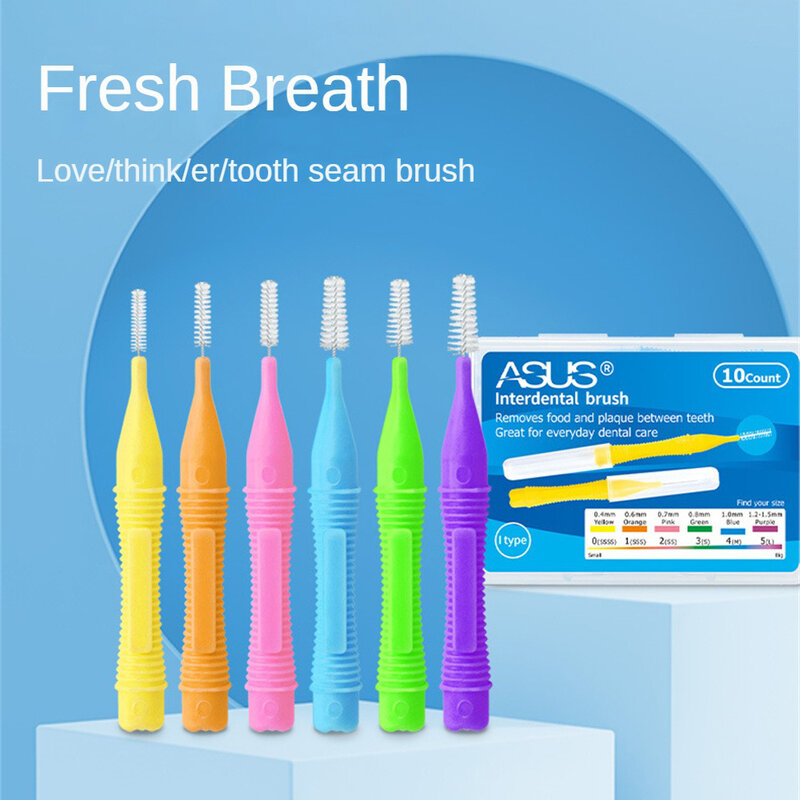 ポータブル歯科用ブラシ,プッシュプル付き歯科用ブラシ,口腔外衛生ツール,家庭用休暇,0.7mm