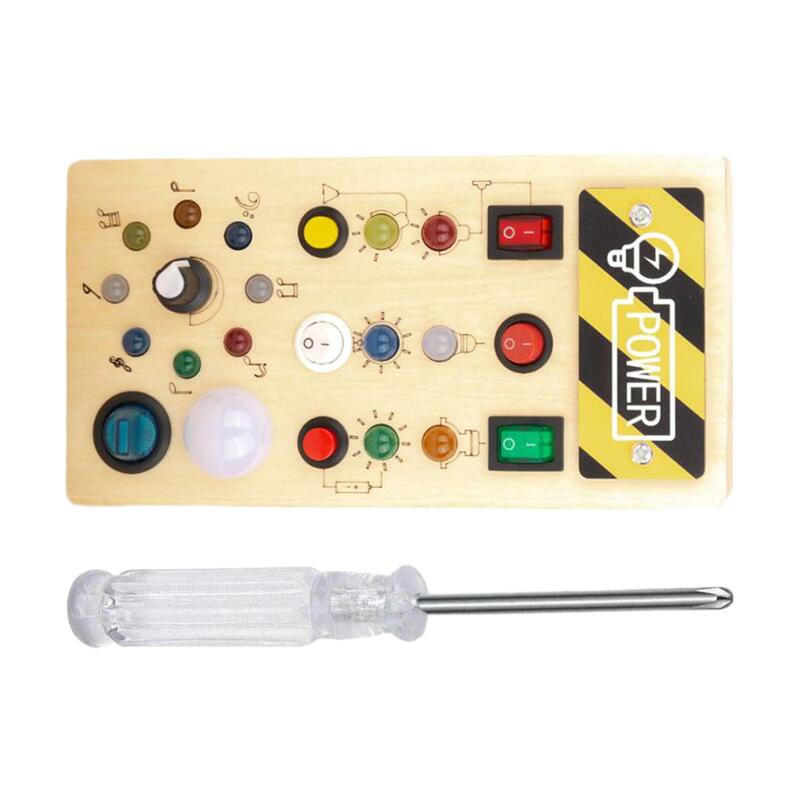 Portable Switch Busy Board, Sensory Light, Sensory Activity Toys for Children, Travel 1-3 Kids, Holiday Gifts