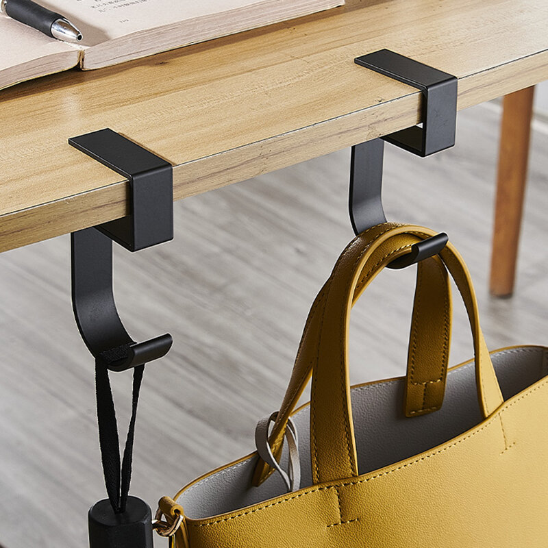 Tas gantung portabel kait sisi meja siswa, tas gantung artefak dapat dilepas, pemegang tas tangan seluler multifungsi kait meja