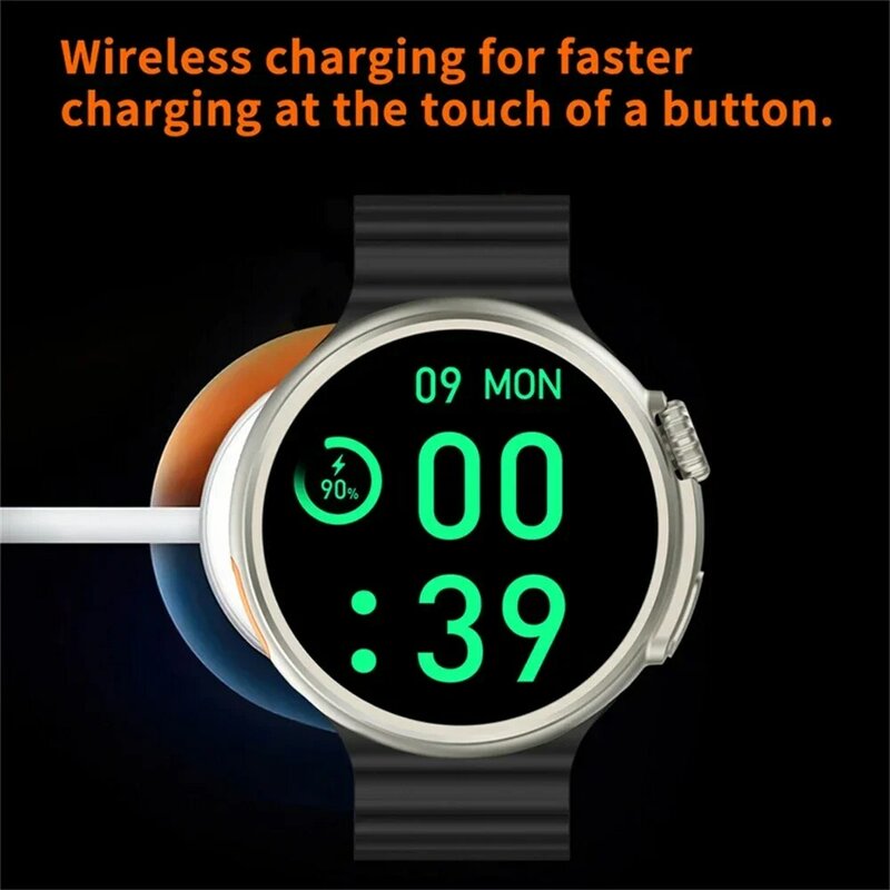 Z78 Ultra Smart Watch NFC Wireless Charging Smartwatch 1.52 Inch Round Screen Game AI Voice Assistant Heart Rate Sport Watches