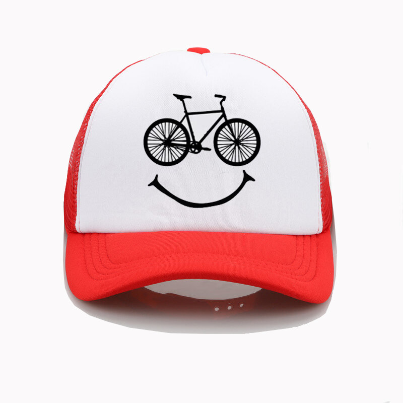 Engraçado Mountain Biker Print Boné de beisebol para homens e mulheres, boné de ciclismo, camionista respirável, logotipo Hip Hop