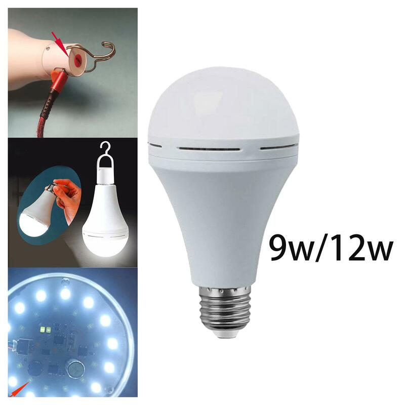 Rechargeable Light Bulb Hanging Portable LED Tent Light Bulb Emergency LED Bulbs for Warehouse Home Power Failure Tent BBQ Patio