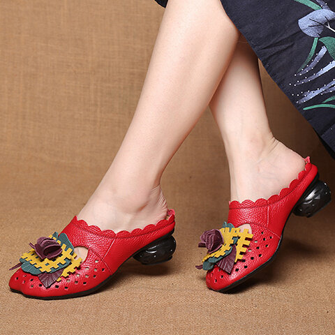 women summer slippers sandals flats hollow design comfortable mules low heels shoes high quality shoes designer loafer