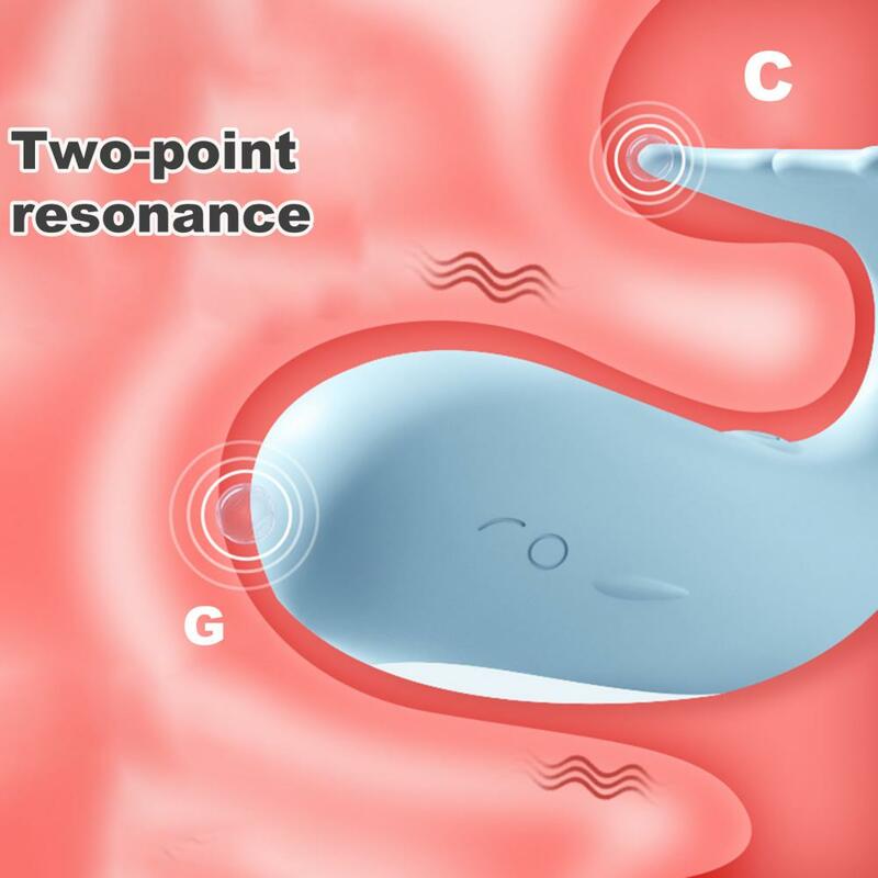 Stimolatore del clitoride del punto G di forma della balena delle donne senza fili di sforzo di sollievo per la femmina