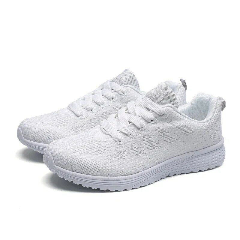 Maogu Zomer 2024 Comfortabele Witte Sneakers Dames Casual Hardloopschoen Ademende Flats Dames Gevulkaniseerde Sportschoenen 44