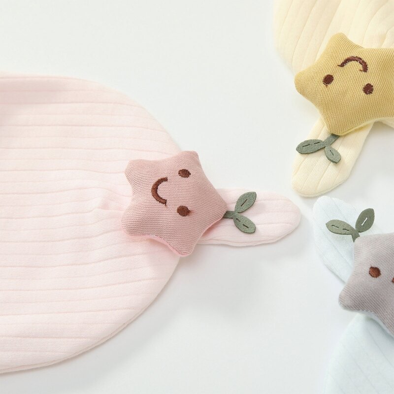 Topi Bayi Unisex Topi Katun Bayi Bintang Senyum Lucu untuk Balita Baru Lahir 0-6 Bulan