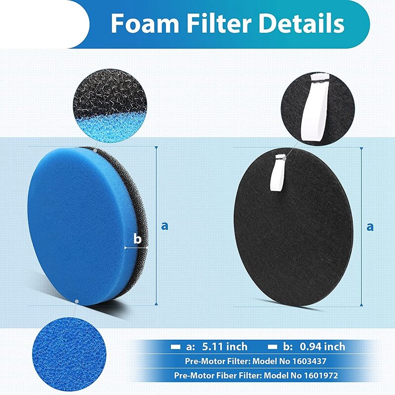 Replacement Filter For Bissell 2998 Multiclean Allergen Lift-Off Pet Vacuum Cleaner, Model 2998,2999 Accessories