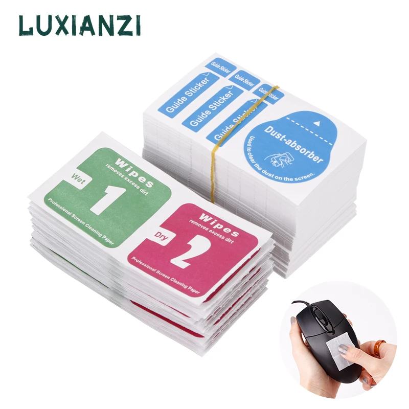 LUXIANZI 30/50PCS Wet Dry Wipes Cleaning Cloth For Phone Camera Lens LCD Screens Tempered Glass Dust Removal Wipe Papers