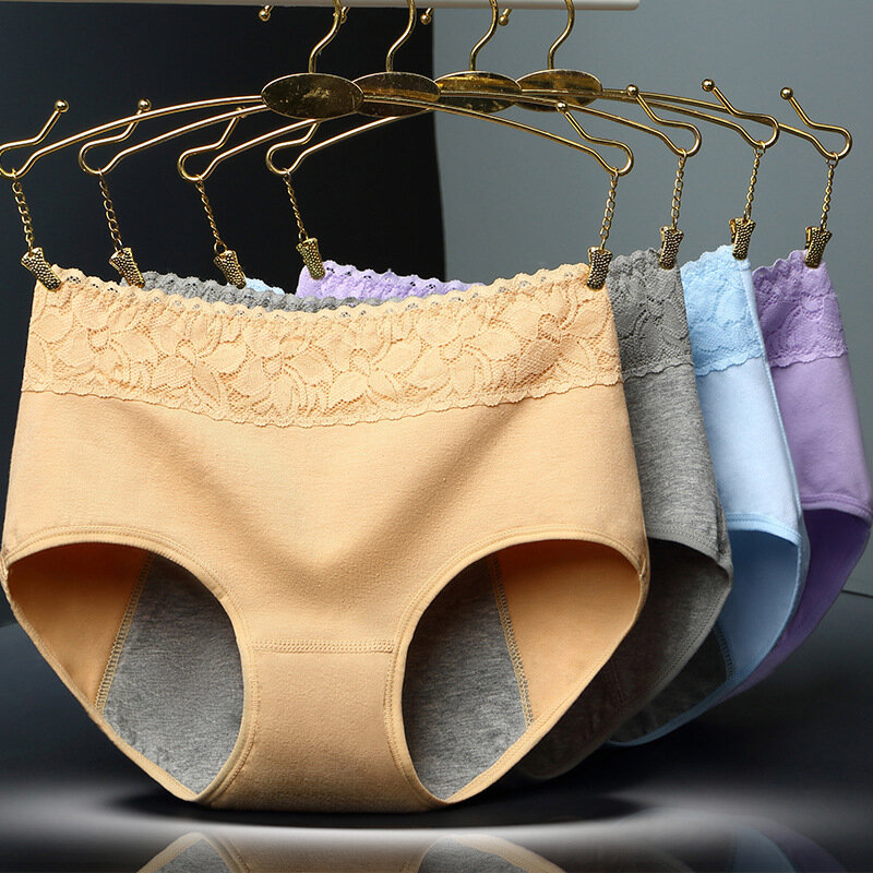 Culotte Menstruelle en Coton pour Femme, Sous-Vêtement Physiologique, Sans Couture, à la Taille, Chaud
