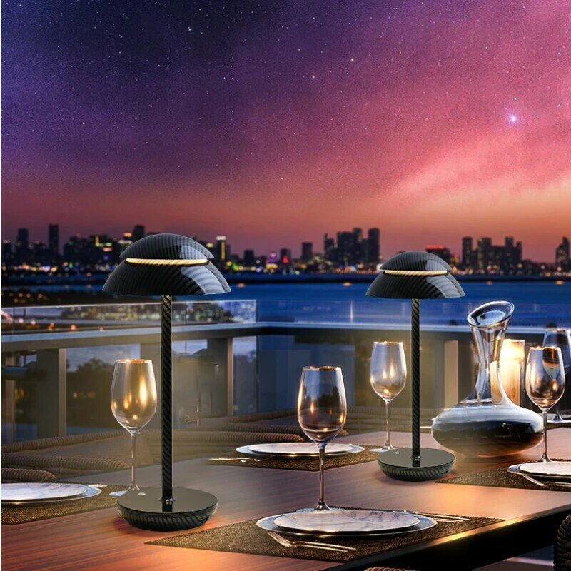 Скандинавская портативная настольная лампа, наружный ресторанный обеденный стол в стиле ретро, прикроватное украшение с USB-зарядкой, атмосферное освещение