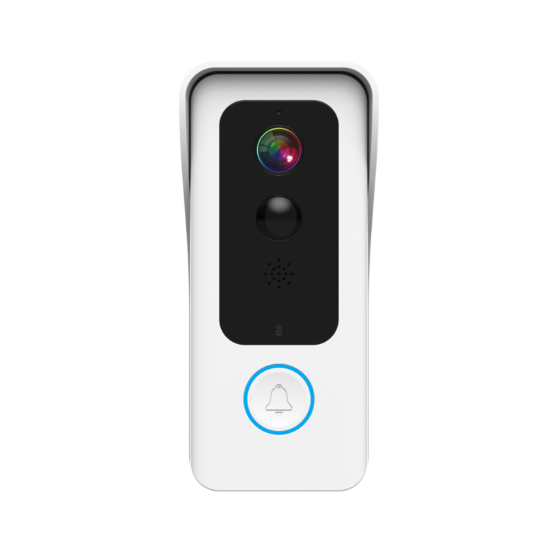 Timbre de puerta inalámbrico con WIFI, intercomunicador de gran angular, Visor de mirilla, vídeo, teléfono, 2MP, 1080P, i-cam + APP