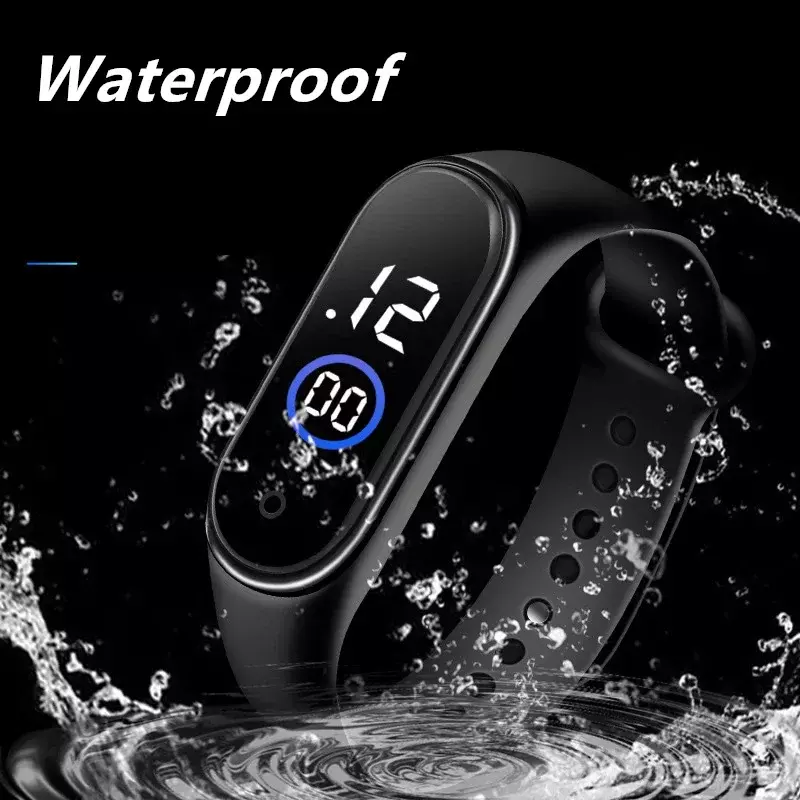 Moda esportes relógio para crianças à prova dwaterproof água led relógio digital ultra-leve silicone cinta adolescente meninos meninas relógio de pulso unisex