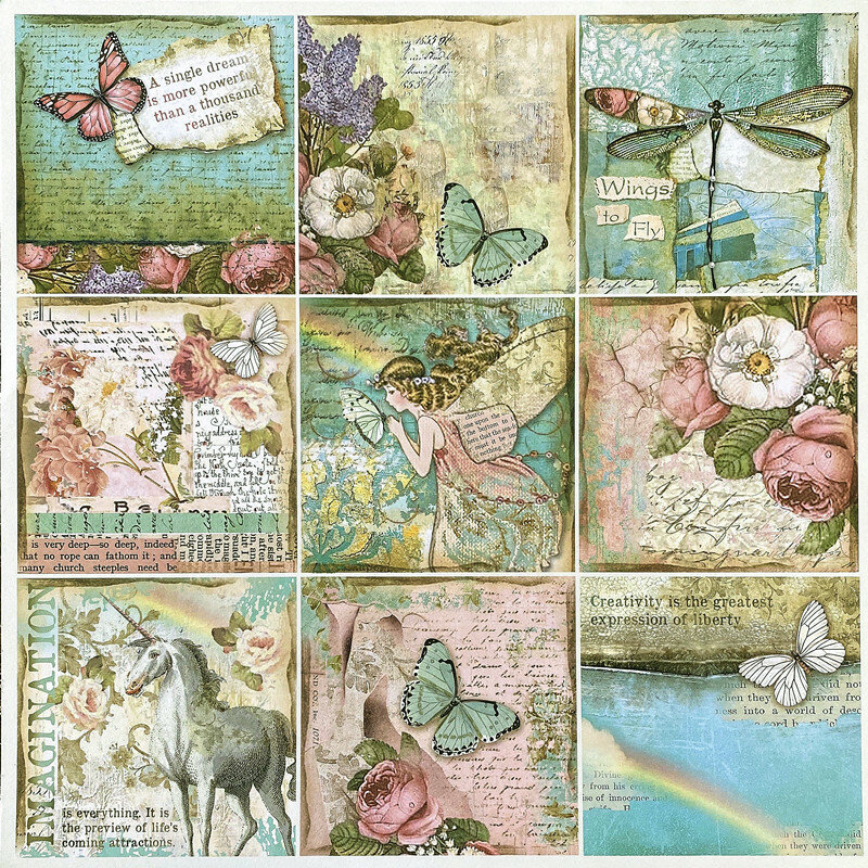 9 Stks/pak Retro Dragonfly Vlinder Elf Vintage Sticker Diy Craft Scrapbooking Album Junk Journal Decoratieve Stickers