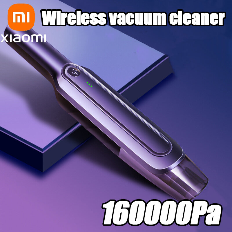 Penyedot Debu mobil Xiaomi asli, alat pembersih genggam nirkabel kuat untuk peralatan rumah, mesin pembersih penangkap debu portabel 2024