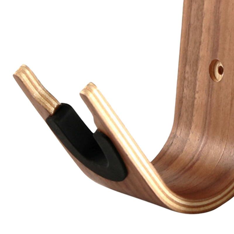 Wood Wall Mounted Hanger Hook Display Rack Hanging Shelf Easy to Install for Guitar