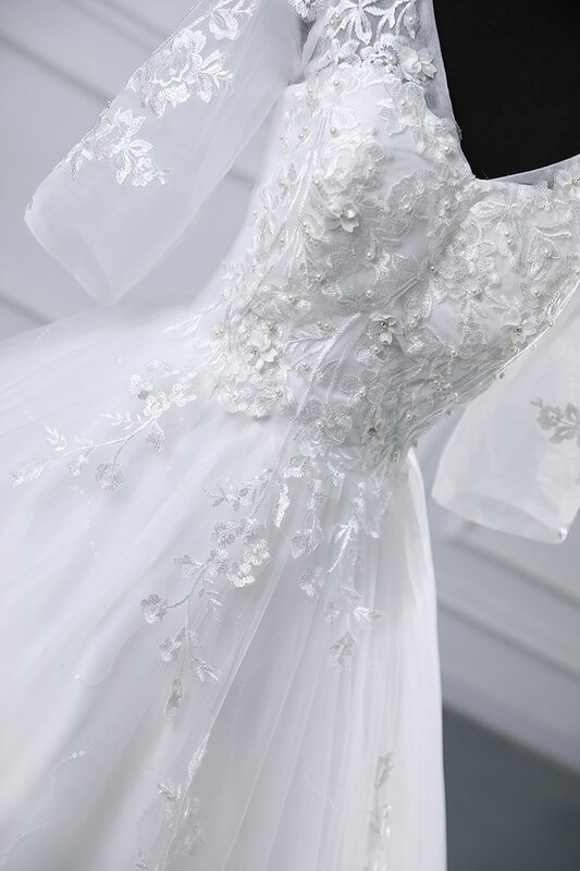 Свадебные платья Ruiente с коротким рукавом, элегантное бальное платье с V-образным вырезом, милое Цветочное платье, свадебное платье, Новинка лета 2024