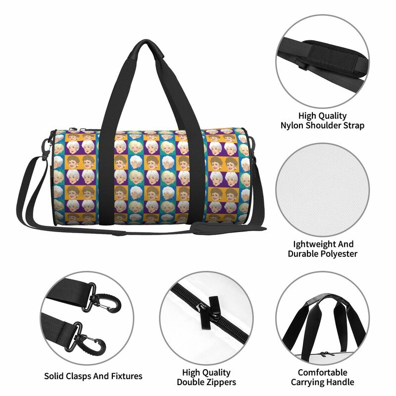 Travel Bag Pals Girls Gym Bag Confidants Cartoon Outdoor Sports Bags Large Capacity Swimming Handbag Retro Fitness Bag For Men