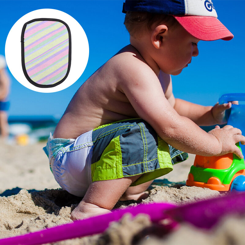 Double Layer Sand Wipe para crianças, Off Mitt, Beach Sand Wipe, Soft e Skin Friendly, Toalha de algodão, Ajuda aos pais