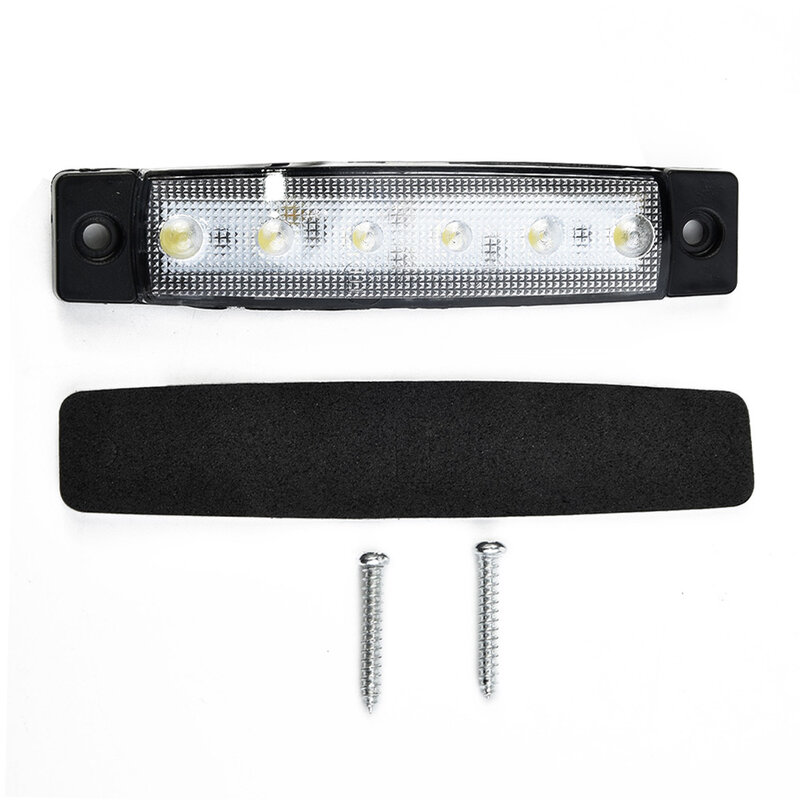 Luz indicadora lateral do marcador do ABS, 6 LED, 95x20x8mm, luzes da cauda para o reboque, caminhão, barco, BUS, RV, 1Pc