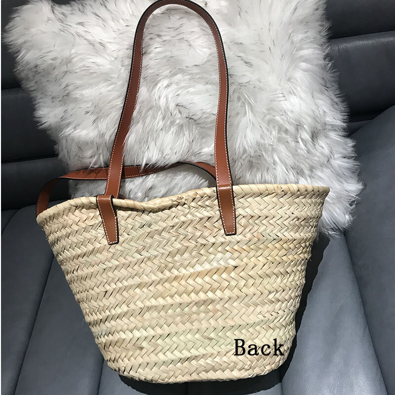 Высококачественная бамбуковая плетеная Сумка, пляжная сумка через плечо для отпуска, вместительная сумка через плечо для девушек, подарок на день рождения