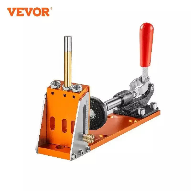 VEVOR 30 Pcs Pocket Hole Jig Kit Adjustable & Easy to Use Pocket Hole Jig System with Step Drills Wrenches Drill Stop Rings